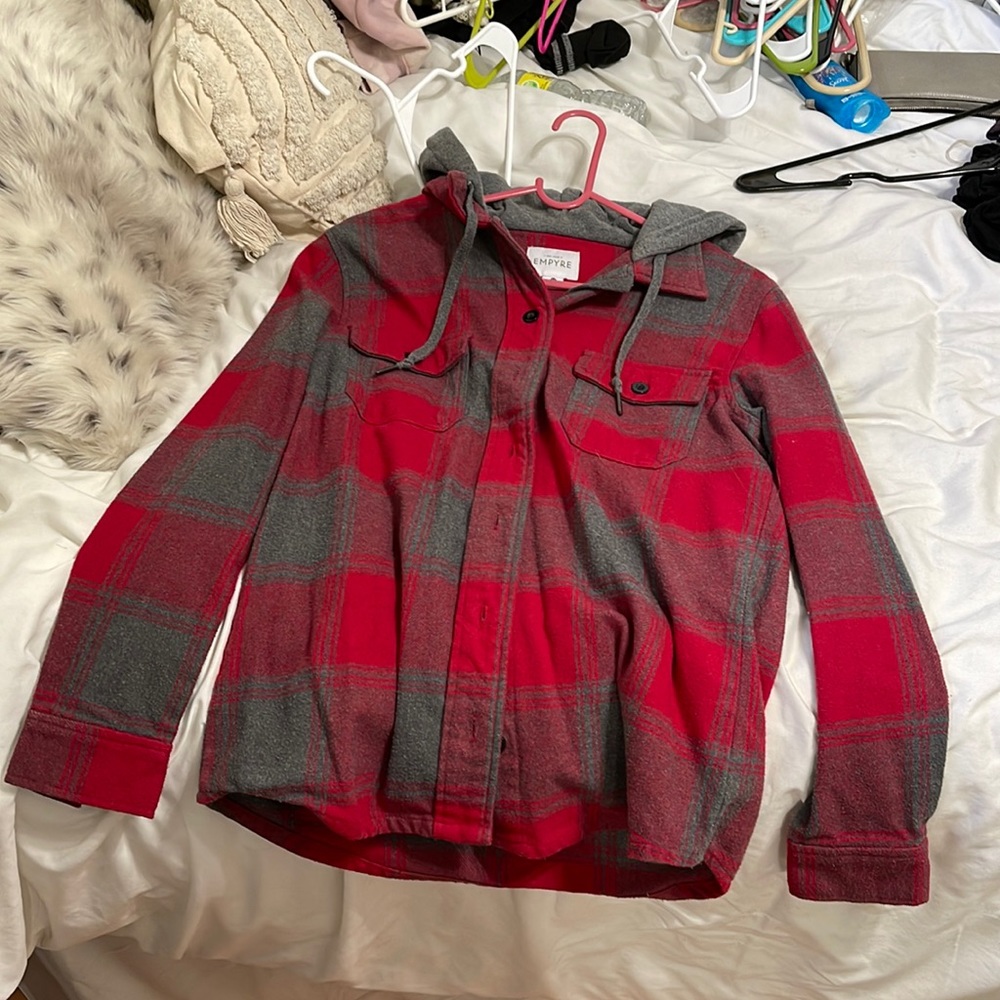 Flannel with hood